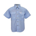 Tiger Hill Gingham Youth Fishing Shirt Short Sleeves